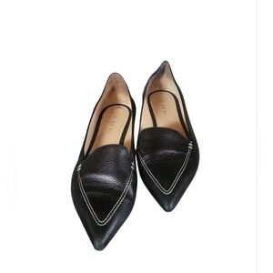 M. Gemi The Stellato Black  Leather Women's Pointed Toe Flat Shoes Sz 40